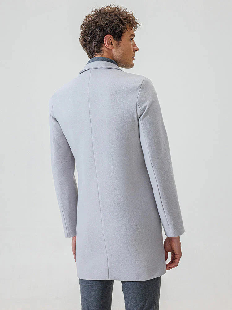 🔥Solange der Vorrat reicht 40 % Rabatt!🎉Herren einreihige einfarbige Jacke mit Schnalle