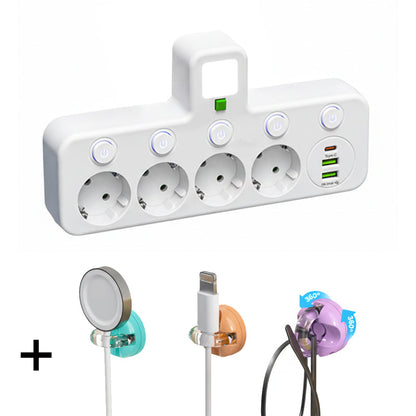 🔌 50 % RABATT! ⚡ Intelligente Steckdosenleiste mit USB – Überlastschutz, USB-C-Ladefunktion & Kindersicherung 🔒