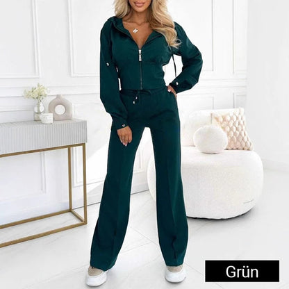 💥Meilleure vente 50% de réduction✨Ensemble de survêtement 2 pièces entièrement zippé pour femme !
