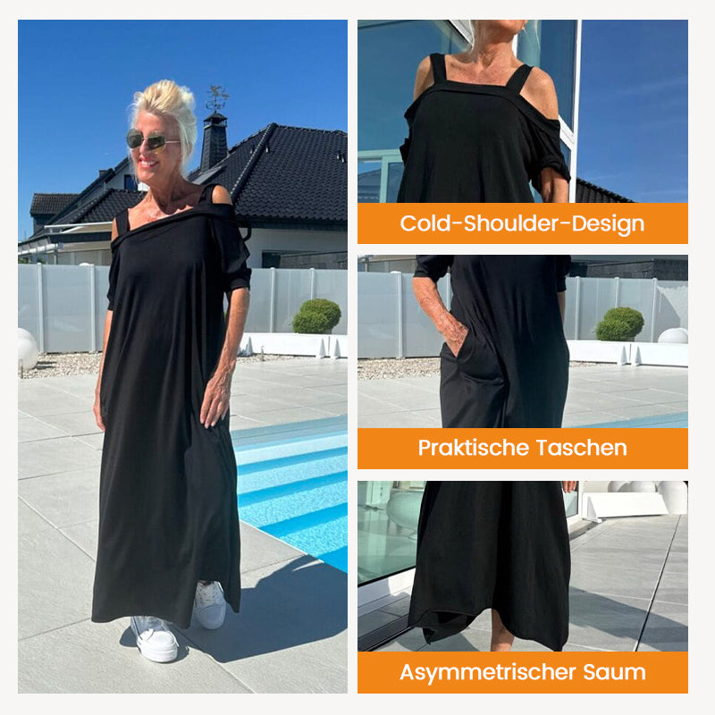 Lässiges Maxikleid mit offenen Schultern für Damen