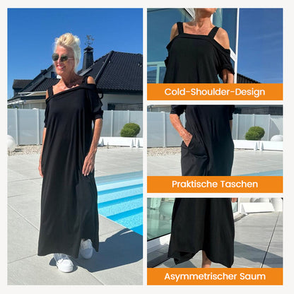 Lässiges Maxikleid mit offenen Schultern für Damen
