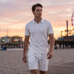 🔥Solange der Vorrat reicht 40 % Rabatt!🎉Zweiteiliges Sommer-Set für Herren aus Polohemd und Shorts