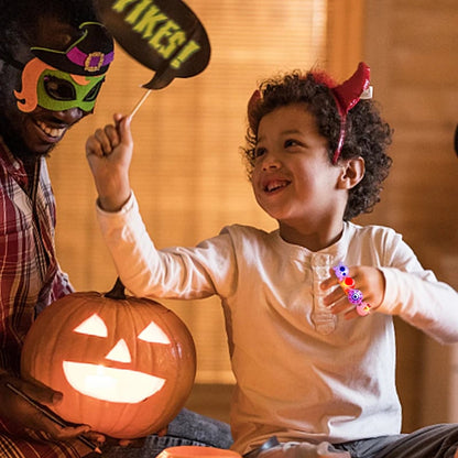 🎁LED-Licht Halloween Leuchtring😍 – Set mit 50 Stück
