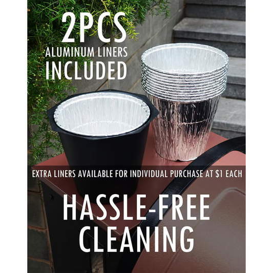 🔥Extended grease bucket with secure lid and silicone lining