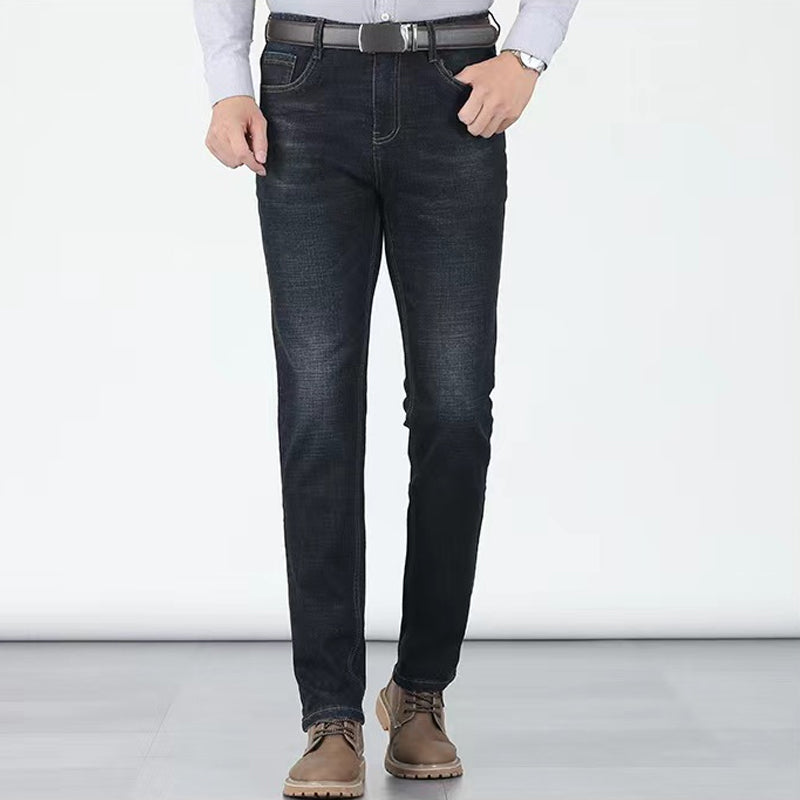 👖💪 Elastische Herrenjeans mit hoher Taille & geradem Bein – 50% RABATT! Bequemer Sitz, viel Bewegungsfreiheit – perfekt für jeden Tag. 🔥✨