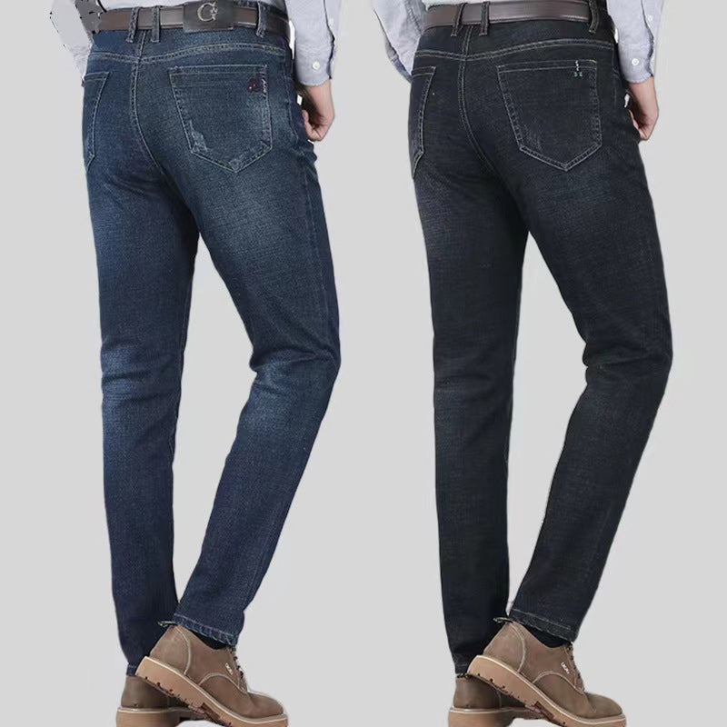 👖💪 Elastische Herrenjeans mit hoher Taille & geradem Bein – 50% RABATT! Bequemer Sitz, viel Bewegungsfreiheit – perfekt für jeden Tag. 🔥✨