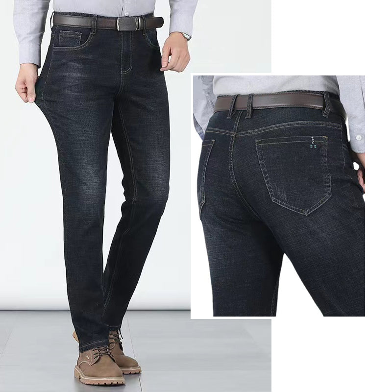 👖💪 Elastische Herrenjeans mit hoher Taille & geradem Bein – 50% RABATT! Bequemer Sitz, viel Bewegungsfreiheit – perfekt für jeden Tag. 🔥✨
