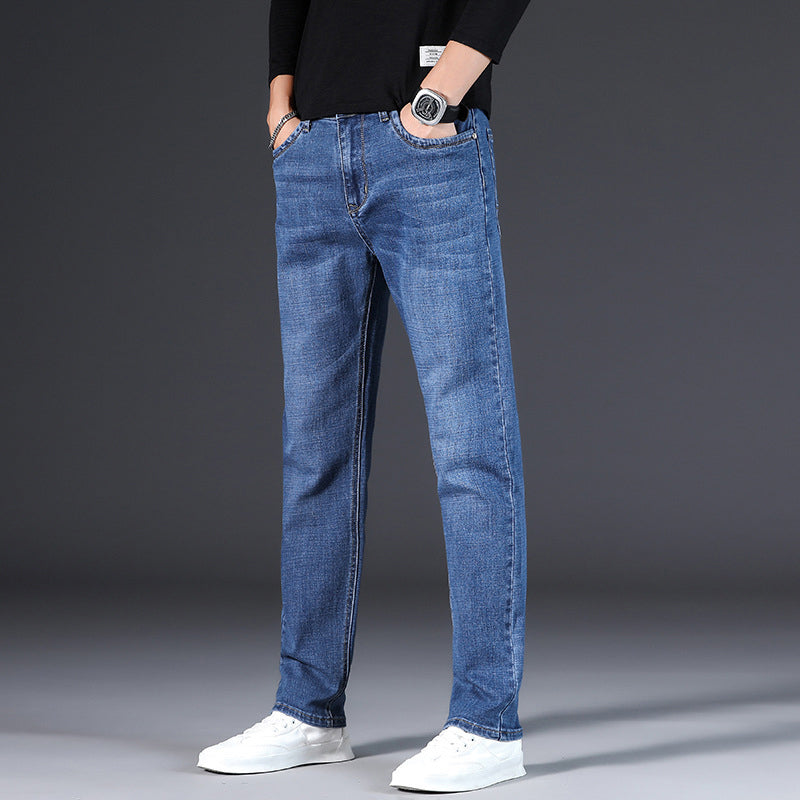 👖💪 Elastische Herrenjeans mit hoher Taille & geradem Bein – 50% RABATT! Bequemer Sitz, viel Bewegungsfreiheit – perfekt für jeden Tag. 🔥✨