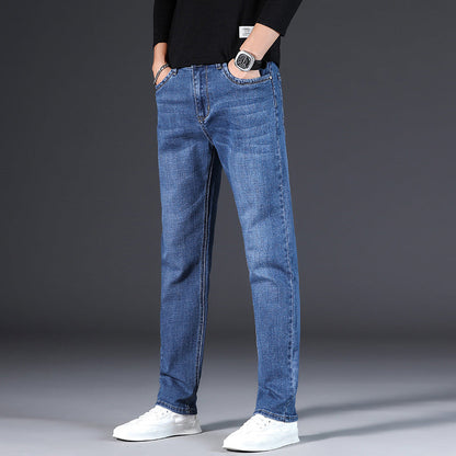 👖💪 Elastische Herrenjeans mit hoher Taille & geradem Bein – 50% RABATT! Bequemer Sitz, viel Bewegungsfreiheit – perfekt für jeden Tag. 🔥✨