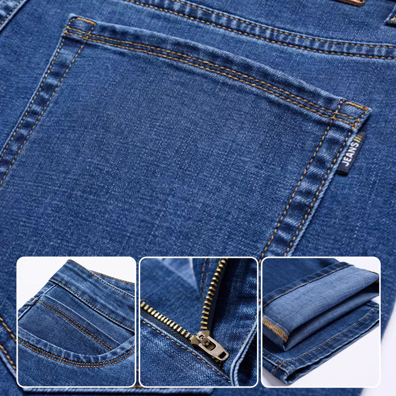 👖💪 Elastische Herrenjeans mit hoher Taille & geradem Bein – 50% RABATT! Bequemer Sitz, viel Bewegungsfreiheit – perfekt für jeden Tag. 🔥✨