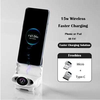💕Mini chaise avec chargeur rapide sans fil, support de téléphone multifonctionnel