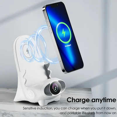 💕Mini chaise avec chargeur rapide sans fil, support de téléphone multifonctionnel