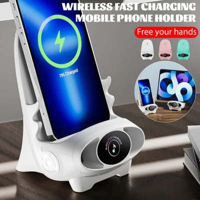 💕Mini chaise avec chargeur rapide sans fil, support de téléphone multifonctionnel