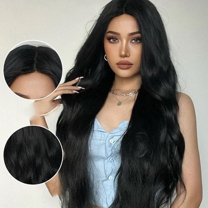 Belle perruque de cheveux bouclés moelleux
