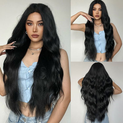 Belle perruque de cheveux bouclés moelleux