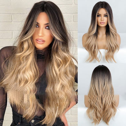 Belle perruque de cheveux bouclés moelleux