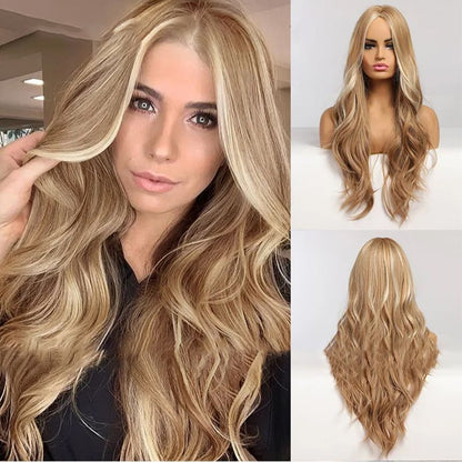 Belle perruque de cheveux bouclés moelleux