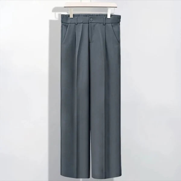 Pantalones de pierna recta de seda de hielo