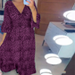 🔥 Damen Baumwoll Wrap Kleid mit Leopardenmuster