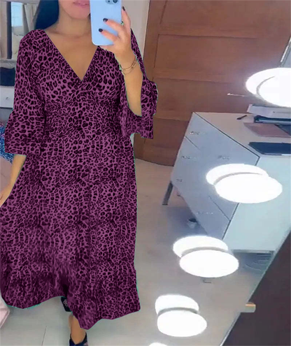 🔥 Damekjole i bomull med leopardtrykk