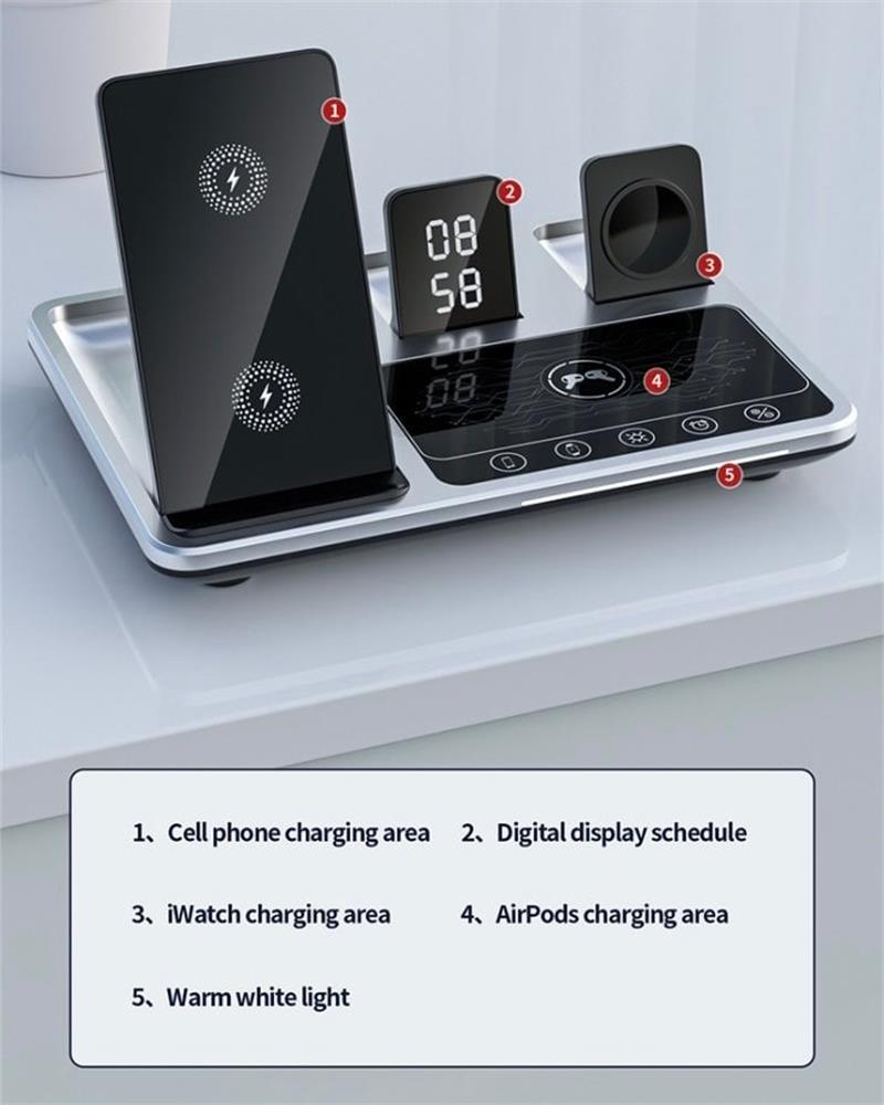 Бесплатна достава🎁 Нова генерација брзог Smart Touch 4 у 1 бежичног пуњача за iPhone, Apple Watch и AirPods
