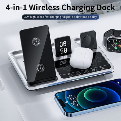 Бесплатна достава🎁 Нова генерација брзог Smart Touch 4 у 1 бежичног пуњача за iPhone, Apple Watch и AirPods