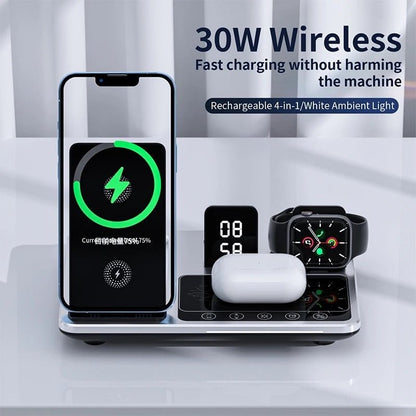 Бесплатна достава🎁 Нова генерација брзог Smart Touch 4 у 1 бежичног пуњача за iPhone, Apple Watch и AirPods
