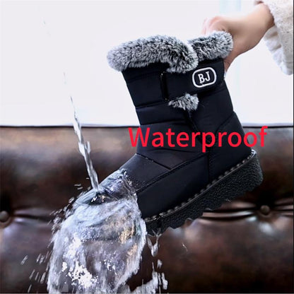 🎄🎁Ideal Gift - Non-Slip Winter Rabbit Plush Snow Boots for Women