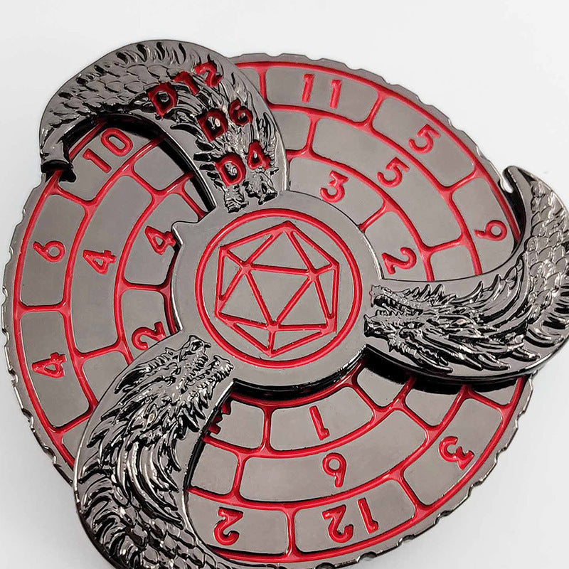 Cubos de ruleta 7 en 1 con decoración de dragones