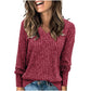🔥Solange der Vorrat reicht 40 % Rabatt!🎉Damen-Pullover mit V-Ausschnitt und langen Ärmeln in Uni-Farbe