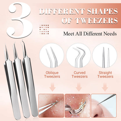 💓 Letzter Tag Rabatt 💥 Medizinische Mitesser-Pinzettenset（7-teiliges Set）