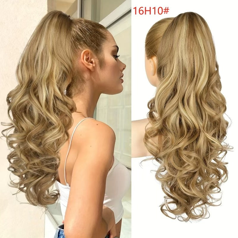 💜Zeitlich begrenzte Aktion 40 % Rabatt💜Clip-on-Haarverlängerung für welligen Pferdeschwanz