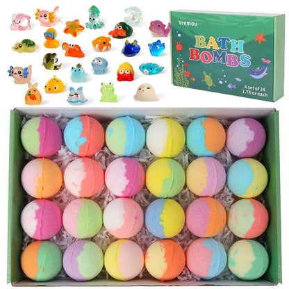 🛁🌊 Badebomben Ozean-Motiv Set 60g x 12 Stück 🌿✨ Sprudelndes Badevergnügen mit Meeresduft, pflegendes Öl für trockene Haut, plastikfrei & perfekt als Geschenk