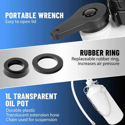 🛠️🚗 LIMITIERT 50% RABATT! Bremsblutungs-Set 3L – Inkl. Druckpumpe, Auffangbehälter & Adapter für präzises Ein-Mann-Bremsenentlüften ⚡