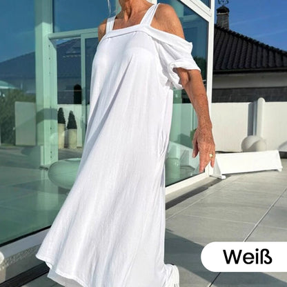 Lässiges Maxikleid mit offenen Schultern für Damen