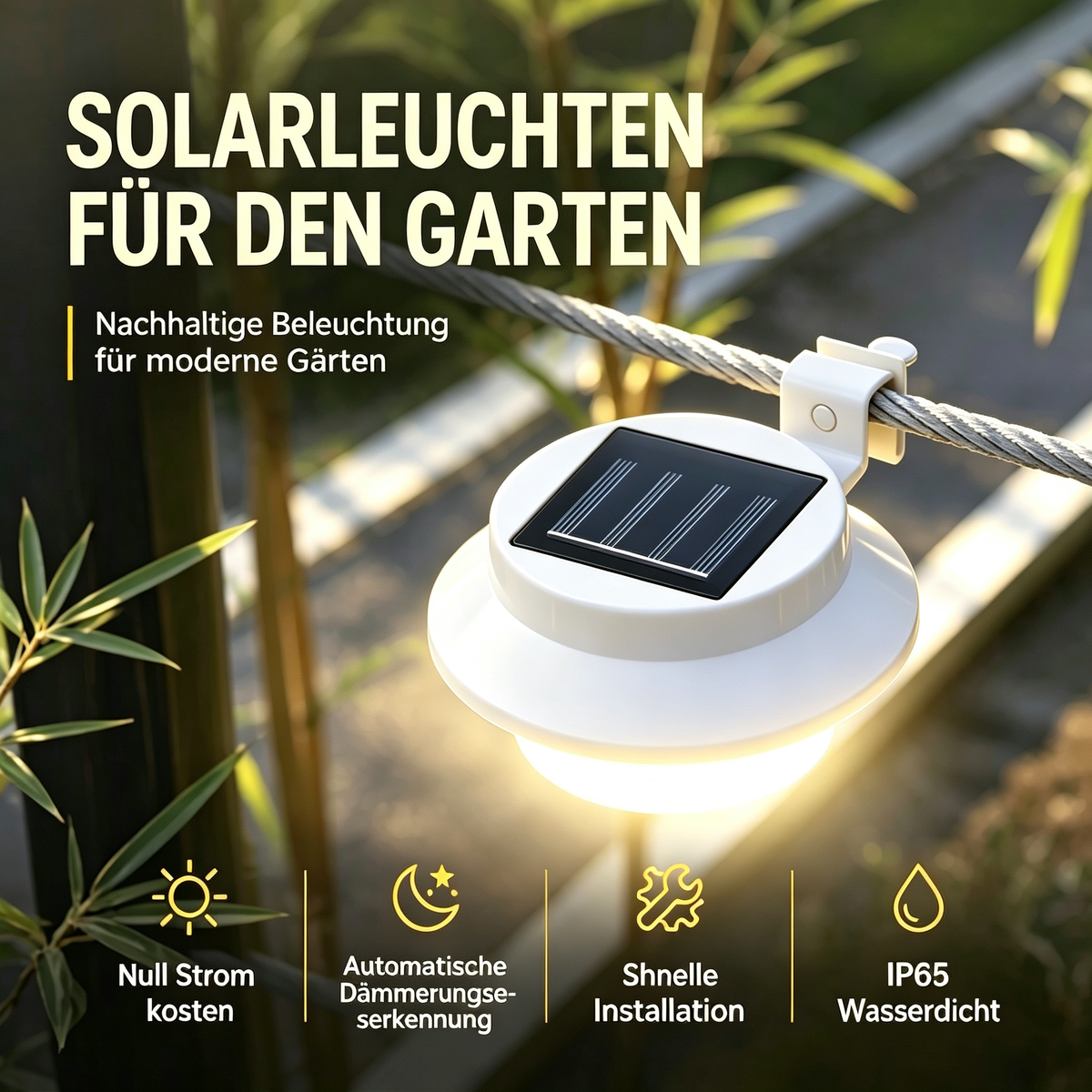 ☀️✨ Solarleuchten für Außen – stromsparend, langlebig und die ganze Nacht für stimmungsvolle Beleuchtung 🌙🏡