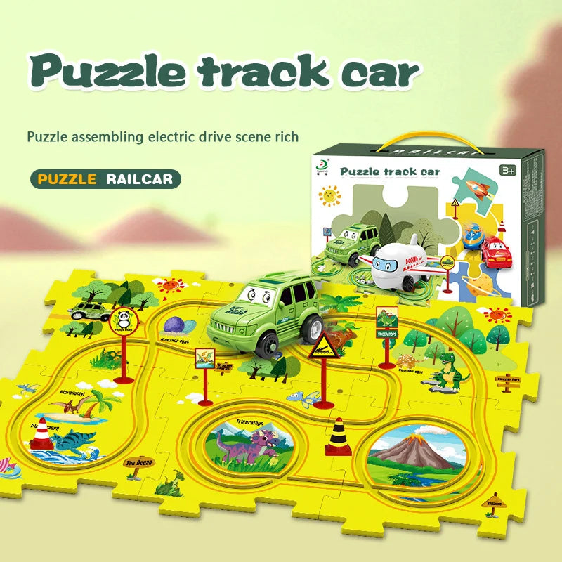 🔥Solange der Vorrat reicht 40 % Rabatt!🧩Kinder Lernspielzeug Puzzle-Autobahn-Spielset🧩