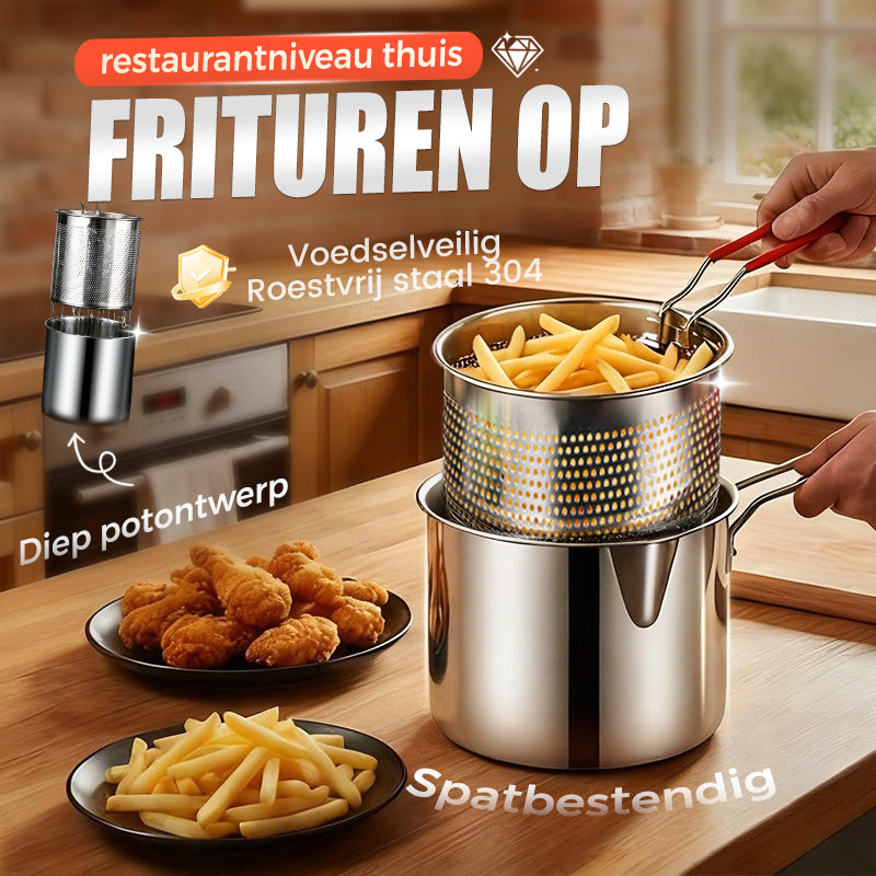 🥳HEISSER SALE 2026🥳💞50.000+ VERKAUFT!👵❤️ Multifunktionale Fritteuse aus Edelstahl 304