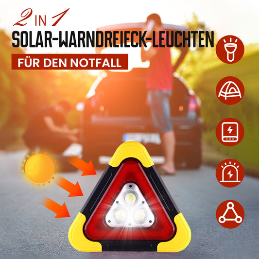 2-in-1 Solar-Warndreieck-Leuchten für den Notfall💖🚗