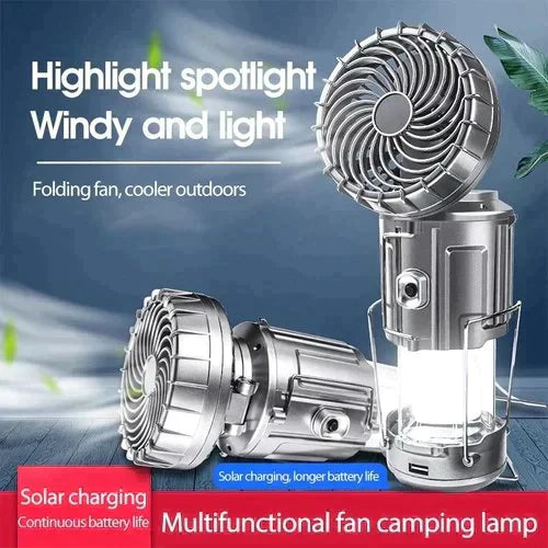 🔥Solange der Vorrat reicht 40 % Rabatt!🎉Tragbare LED-Campinglampe mit Ventilator（Sommer-Sonderangebot）