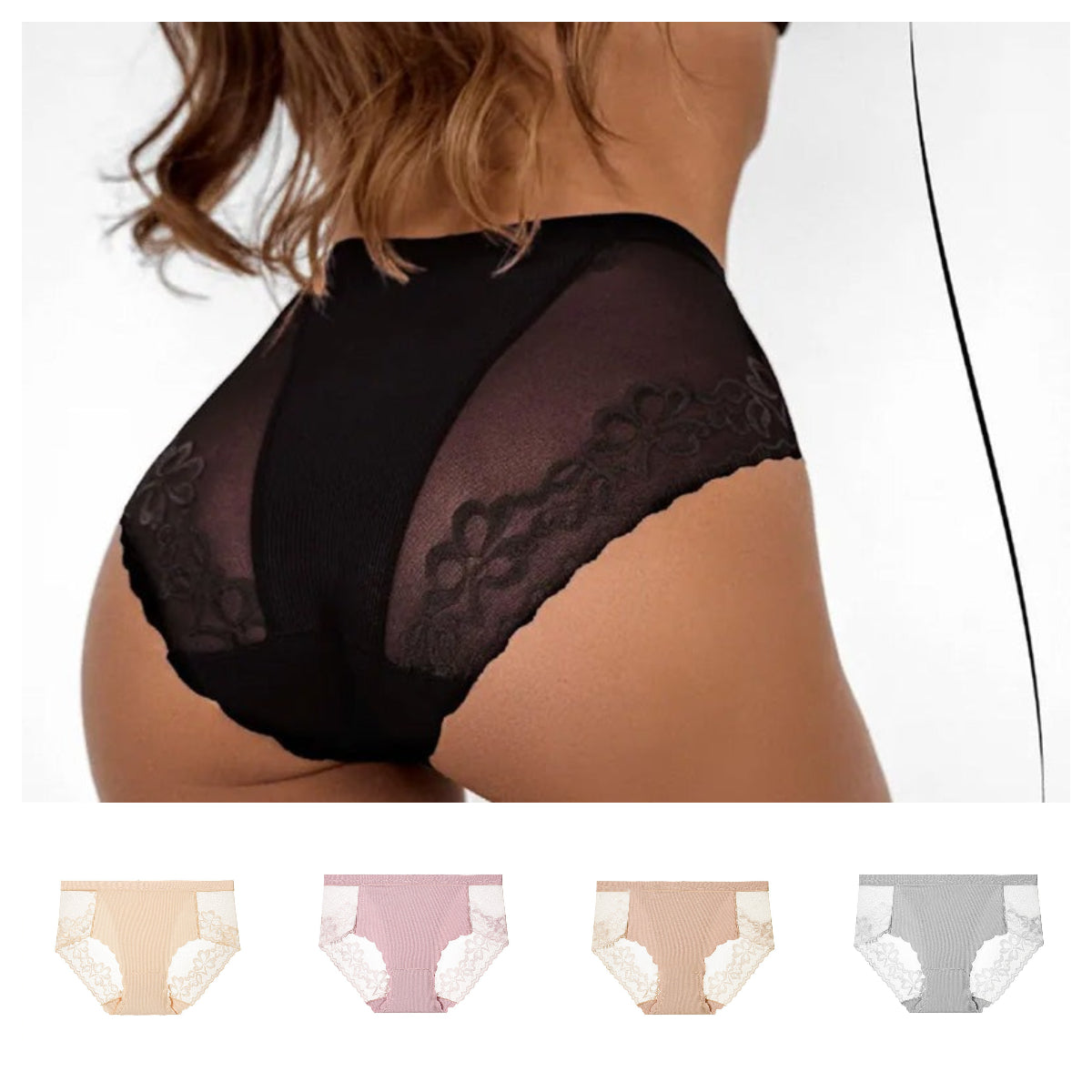 👙Intimo sexy da donna🤩tessuto a rete in pizzo floreale🏝️Leggero e traspirante👙