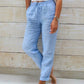 🌸Spring Sale 52% OFF🌿👖Damenhose aus Baumwolle & Leinen mit Elastischem Bund – Bequem, Atmungsaktiv & Lässiger Look 🥰