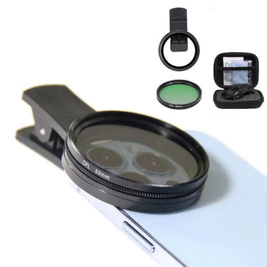 🔥LAST DAY SALE 50%✨OFF 52mm Clip-on CPL Telefon Kamera Objektiv Filter Kit