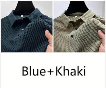 ⌛ Nur noch 3 Tage – 50 % auf alles! ⏰ Herren Polo-Shirt mit Kurzarm – Hemdkragen, Farbabrieb-freier Stoff, Vielseitig für Alltag & Büro
