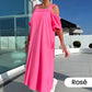 Lässiges Maxikleid mit offenen Schultern für Damen