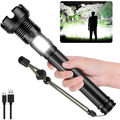 🔦 64 % Rabatt! 🎉 Wiederaufladbare Taschenlampe mit 90.000 Lumen – Extrem hell, wasserdicht und mit langer Akkulaufzeit 📦