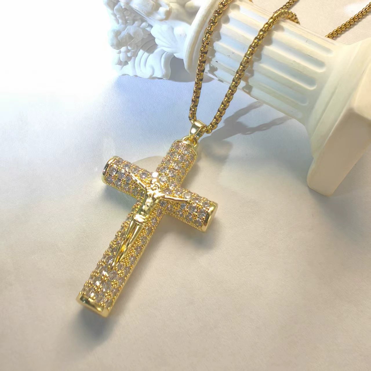🎁Früher Weihnachts-Hot-Sale – 48% RABATT! 🎅✝️Jesus-Kruzifix-Anhänger-Halskette
