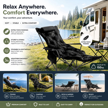 🪑 Tragbarer verstellbarer Klappstuhl für Außenbereich – Leicht, stabil & vielseitig – Ideal für Garten, Camping, Strand oder Terrasse – einfacher Transport und Aufbau 🏕️✨