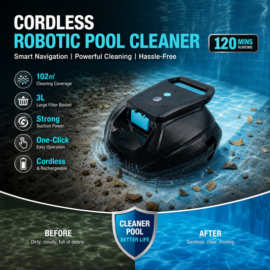 🤖 Poolreinigungsroboter – Kabellos, leistungsstark, intelligent und mühelos 🌊✨