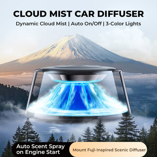 ☁️2025 Cloud Mist Auto-Diffusor – 🚗Automatische Ein-/Ausschaltung mit 30-Tage-USB-C-Akku und 1 Nachfüllpackung = 1 Jahr Frische